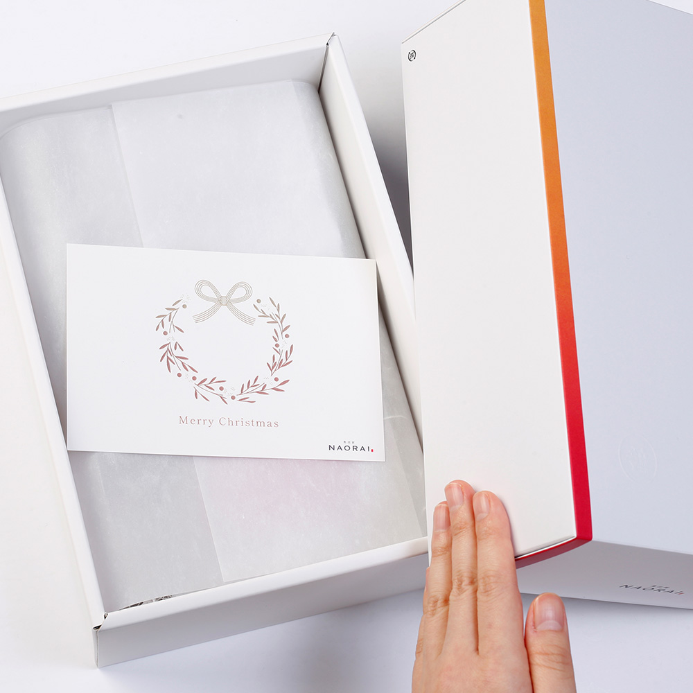 クリスマスカードを同梱します。