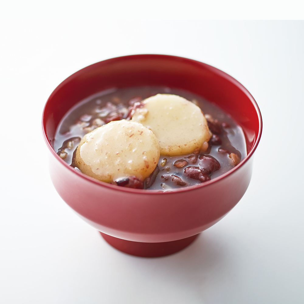 奥出雲NAORAIのぜんざいセットは、島根県産小豆と島根県産もち米を使用。