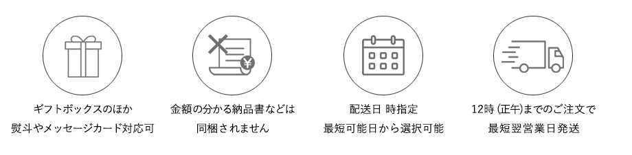 ギフトに安心ポイント4点