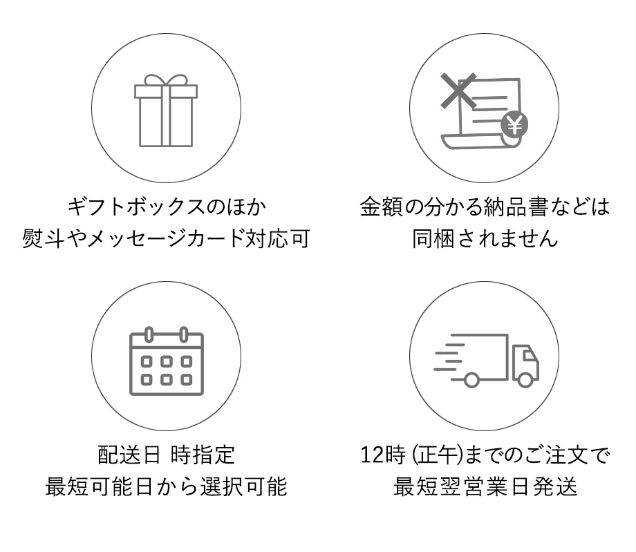 ギフトに安心ポイント4点
