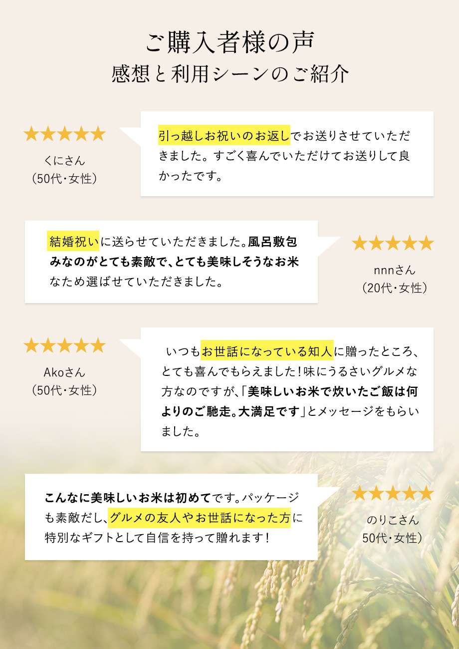 ご購入者様の声 感想と利用シーンのご紹介