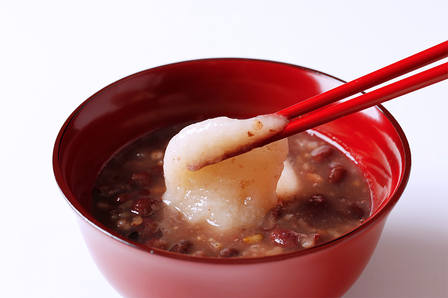 奥出雲産もち米の丸餅2個入り贅沢なぜんざいギフト